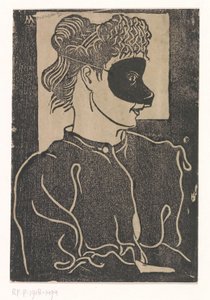 naamioitunut nainen tekijältä Samuel Jessurun de Mesquita (signed by artist)