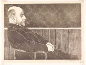 Maurits van der Valkin muotokuva tekijältä Samuel Jessurun de Mesquita (signed by artist)