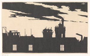 Siluetti Oostergasfabriek tekijältä Samuel Jessurun de Mesquita (signed by artist)