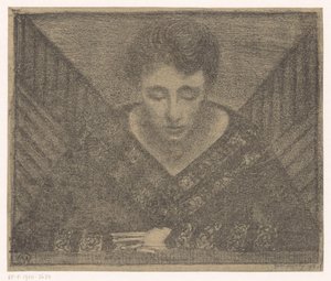 V-kaula-aukkoinen nainen tekijältä Samuel Jessurun de Mesquita (signed by artist)