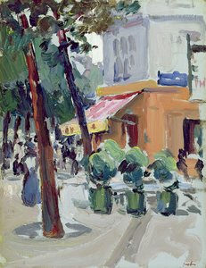 Luxembourg Gardens, Pariisi (öljy paneelille) tekijältä Samuel John Peploe