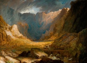 Llyn Idwal, Pohjois-Wales, 1810-1850.