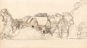 Muinainen navetta Shorehamissa tekijältä Samuel Palmer