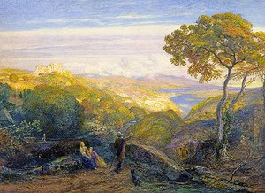 Maisema (öljy kankaalle) tekijältä Samuel Palmer