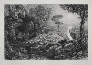 Moeris ja Galatea, 1883. tekijältä Samuel Palmer