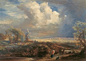 Summer Storm lähellä Pulborough, Sussex tekijältä Samuel Palmer