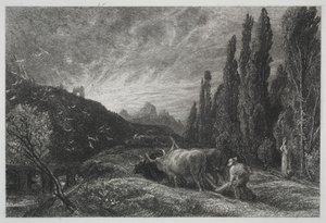Early Ploughman, ennen vuotta 1861. tekijältä Samuel Palmer