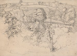 Alkukantainen mökki, Shoreham tekijältä Samuel Palmer