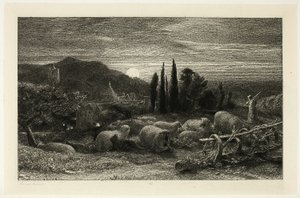 Nouseva kuu tekijältä Samuel Palmer