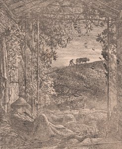 Nukkuva paimen tekijältä Samuel Palmer