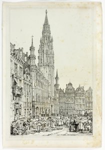 Hotel de Ville, Bryssel tekijältä Samuel Prout