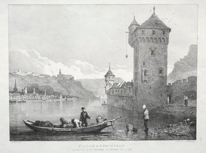 St. Goar ja Rheinfels, 1824. tekijältä Samuel Prout