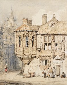 Katukuva Rouenissa, 1800-luvun alku tekijältä Samuel Prout
