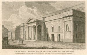 Näkymä uuden Theatre Royalin itäpuolelle, Covent Gardeniin, Lontooseen