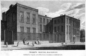 Wards House, Hackney, Lontoo, 1805. tekijältä Samuel Rawle