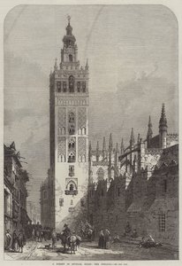 Katu Sevillassa, Espanjassa, Giralda