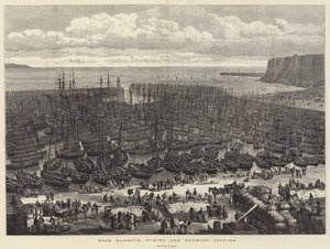 Wick Harbor silakkakalastuksen aikana