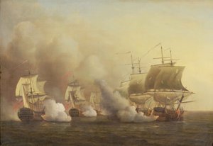 Action Off the Cape of Good Hope, 9. maaliskuuta 1757 tekijältä Samuel Scott