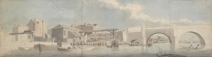 Westminster Bridge, Surrey Side, n. 1750. tekijältä Samuel Scott