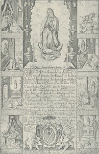 Hemmottelua almujen lahjoituksesta kirkon rakentamiseen th..., 1608 faksimile 1930-40. tekijältä Samuel Stradanus