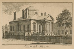 Yleisnäkymä Chiswick Housesta tekijältä Samuel Wale