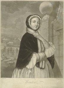 Talvi (mezzotint) tekijältä Samuel Wale