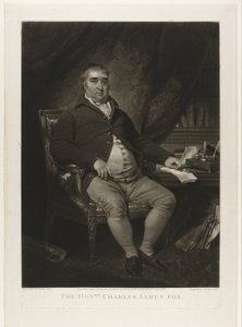Muotokuva Charles James Fox Kunniallinen Charles James Fox (otsikko esineessä) tekijältä Samuel William Reynolds (I)