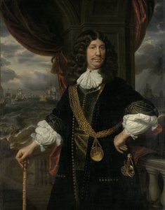 Mattheus van den Broucken (1620-1685) muotokuva. Intian valtuutettu tekijältä Samuel van Hoogstraten