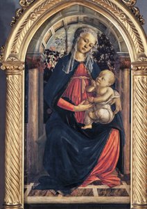 Ruusutarhan Madonna tekijältä Sandro (1444/5-1510) Botticelli
