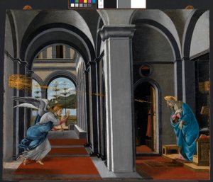 The Annunciation, n. 1490 (tempera paneelissa)