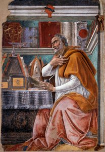 Pyhä Augustinus (fresko tekijältä Sandro Botticelli