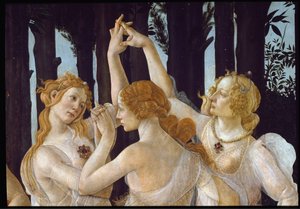 Kevät. Yksityiskohta, joka edustaa kolmea armoa tekijältä Sandro Botticelli