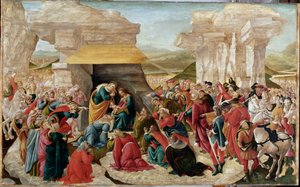 The Adoration of the Magi (keskeneräinen maalaus, n. 1500) tekijältä Sandro Botticelli