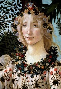 Kevät. Yksityiskohta (maalaus tekijältä Sandro Botticelli