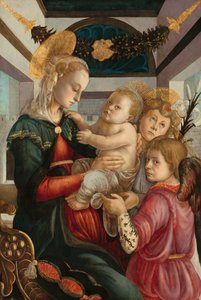 Madonna ja lapsi enkelien kanssa tekijältä Sandro (attr. to) Botticelli