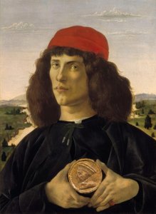 Bildnis eines Unbekannten mit der Medaille von Cosimo dem A tekijältä Sandro Botticelli