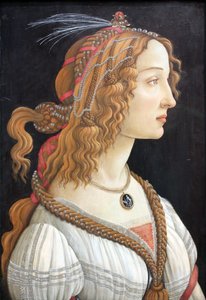Idealisoitu naismuotokuva (Simonetta Vespucci nymfinä) (Portrait of Simonetta Vespucci as Nymph) tekijältä Sandro Botticelli