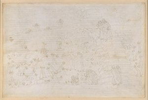 La Divina Commedia, Inferno XIX. Vergilius ja Dante helvetin kahdeksannessa piirissä (Malebolge), 3. bolgia: kirkon virkoissa toimineet korruptoituneet, simonistien rangaistus tekijältä Sandro Botticelli