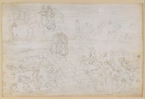 La Divina Commedia, Inferno XXIX. Vergilius ja Dante helvetin kahdeksannessa piirissä (Malebolge), 10. bolgia: Väärennösten tekijöiden ja alkemistien rangaistus tekijältä Sandro Botticelli