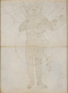 La Divina Commedia, Inferno XXXIV (2). Helvetin keskipiste: Lucifer täydessä loistossaan (Suuri Saatana); Jäähyväiset Infernoon tekijältä Sandro Botticelli