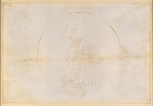 La Divina Commedia, Paradiso XIV. Neljäs planeettasfääri (aurinkotaivas): Salomo kertoo Dantelle ruumiin kirkastumisesta ylösnousemuksen jälkeen; nousu Marsin sfääriin; Kristuksen näky tekijältä Sandro Botticelli