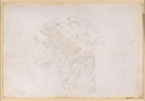 La Divina Commedia, Paradiso XXI. Siirtyminen seitsemänteen planeettakerrokseen (Saturnuksen taivas): Dante näkee Jaakobin tikkaat ja niiden valon, jotka ovat aikoinaan osoittaneet kelpoisuutensa mietiskelyssä (Contemplatio); Petrus Damianuksen puhe tekijältä Sandro Botticelli