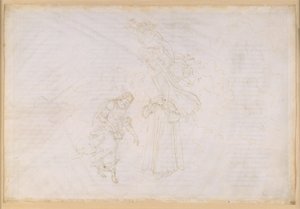 La Divina Commedia, Paradiso XXVII. Kahdeksas taivas (kiinteiden tähtien taivas): Pietari pitää rangaistuspuhteen turmeltuneelle paavikunnalle; nousu kristallitaivaaseen, Primum Mobileen tekijältä Sandro Botticelli