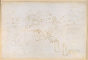 La Divina Commedia, Purgatorio XIX. Nousu Purgatorion viidenteen kehään: Danten Siren-uni; ahneiden ja tuhlaajien katumus; keskustelu Hadrianus V:n kanssa. tekijältä Sandro Botticelli