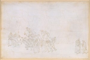 La Divina Commedia, Purgatorio XVIII. Neljäs kehä: Vergilius selittää Dantelle rakkauden periaatetta ja vapaan tahdon roolia; laiskojen katumus tekijältä Sandro Botticelli