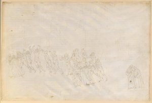 La Divina Commedia, Purgatorio XVI. Purgatorion kolmas kehä: kiivasluontoisten katumus; Danten keskustelu Marco Lombardon kanssa tekijältä Sandro Botticelli