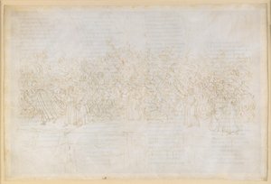 La Divina Commedia, Purgatorio XXVI. Purgatorion seitsemäs kehä: himokkaiden katumus; Danten keskustelu Guido Guinizellin kanssa tekijältä Sandro Botticelli