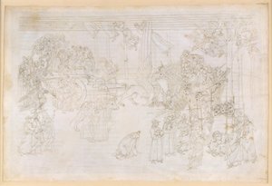 La Divina Commedia, Purgatorio XXXII. Maallinen paratiisi: Tietämyksen puu ja kirkon historiallinen kohtalo tekijältä Sandro Botticelli