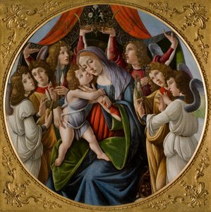 Madonna ja lapsi kuuden enkelin kanssa, n. 1500. tekijältä Sandro Botticelli