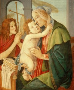Madonna lapsen kanssa ja Johannesknaben tekijältä Sandro Botticelli